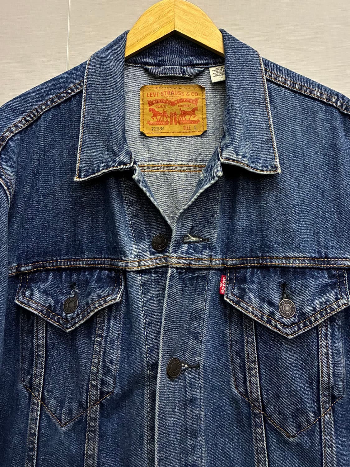 (XL)리바이스 3세대 72334 중청 데님 트러커자켓 데님자켓 청자켓 상품이미지3