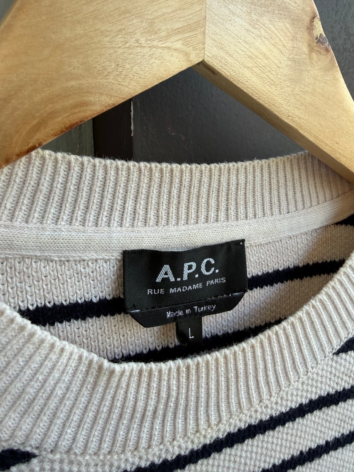 L/ 아페쎄 스트라이프 라운드 니트 상품이미지5