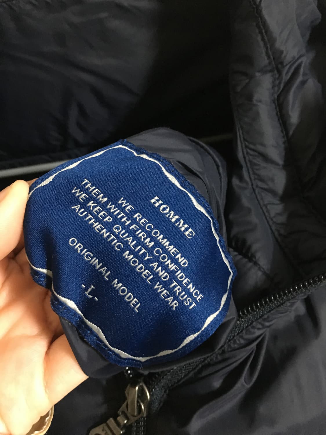 네이비 경량패딩 상품이미지3