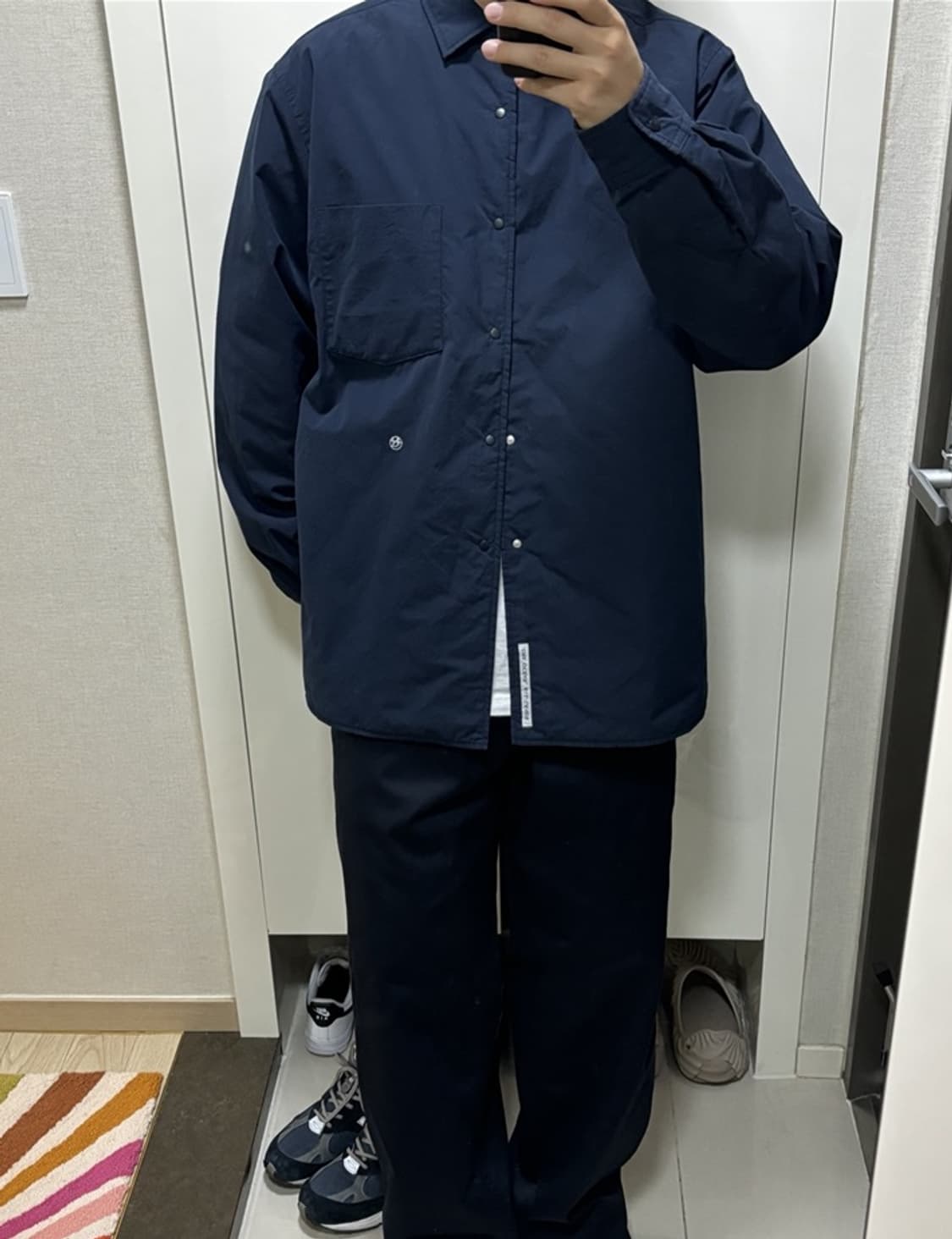 나나미카 23aw 인슐레이션 패디드 셔츠 자켓 다크네이비 XL 상품이미지8