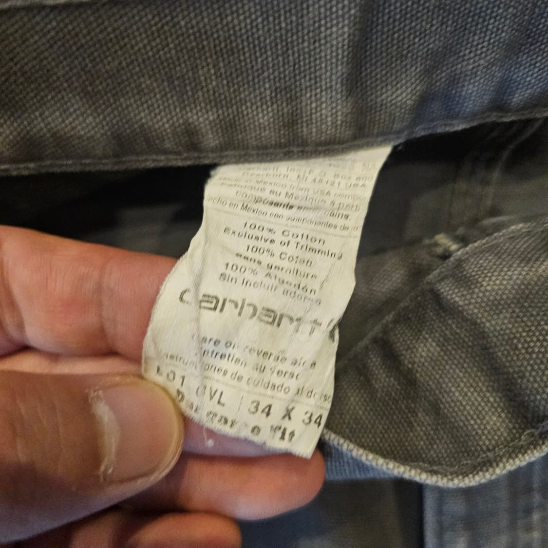 칼하트 b01 더블니 회색 34 34 상품이미지3