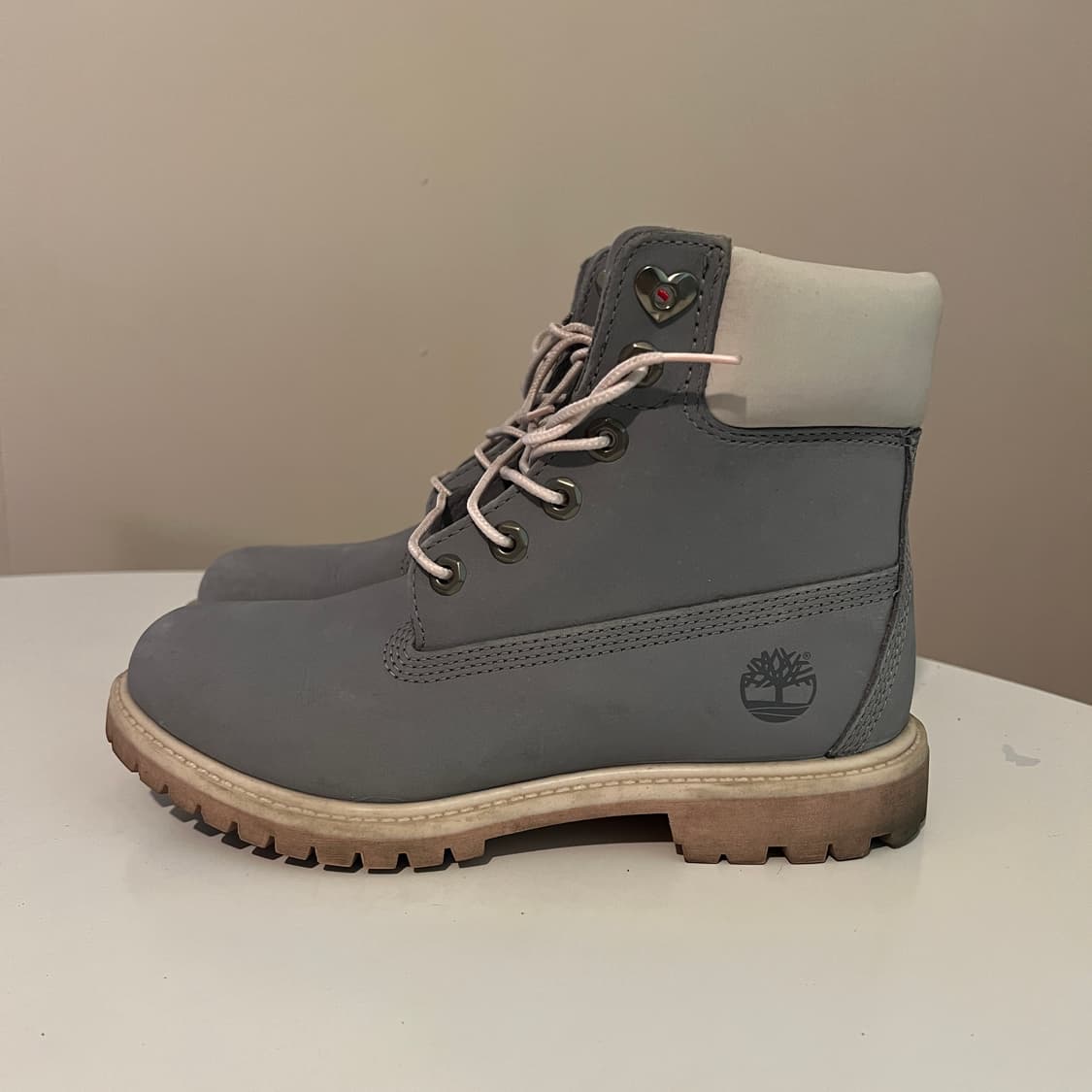 팀버랜드 6인치 핑크 그레이  상품이미지2