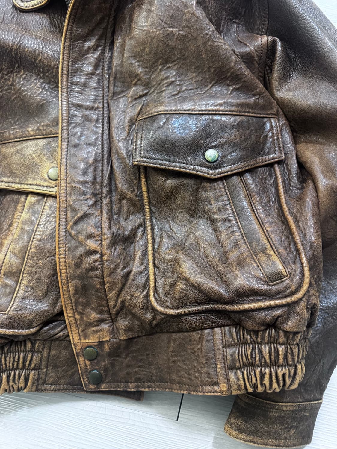 1988s 도쿄 세컨핸드 레더 자켓 퍼안감 상품이미지3