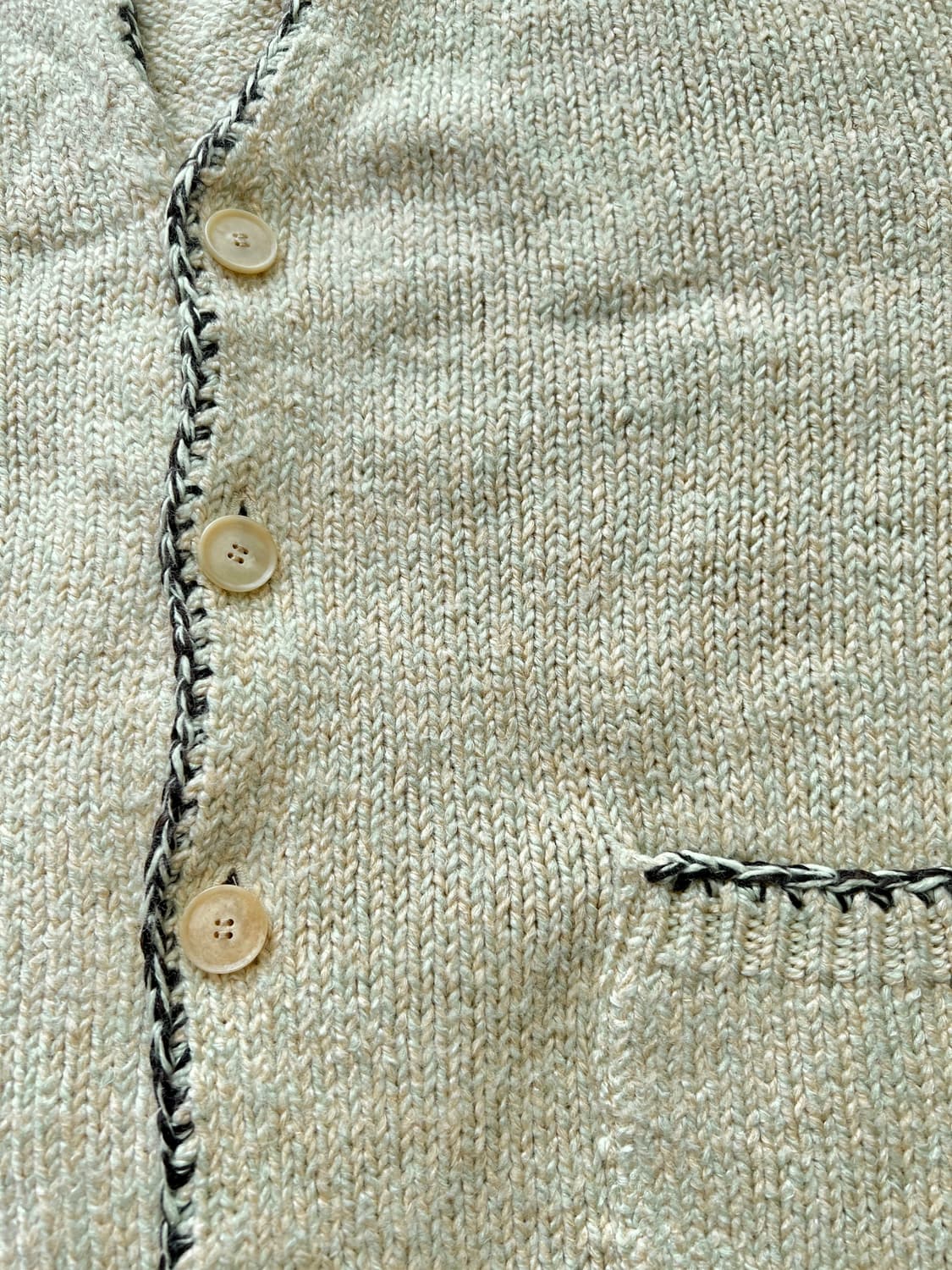 AURALEE 오라리 실크 울 카멜 믹스 니트 가디건 상품이미지3