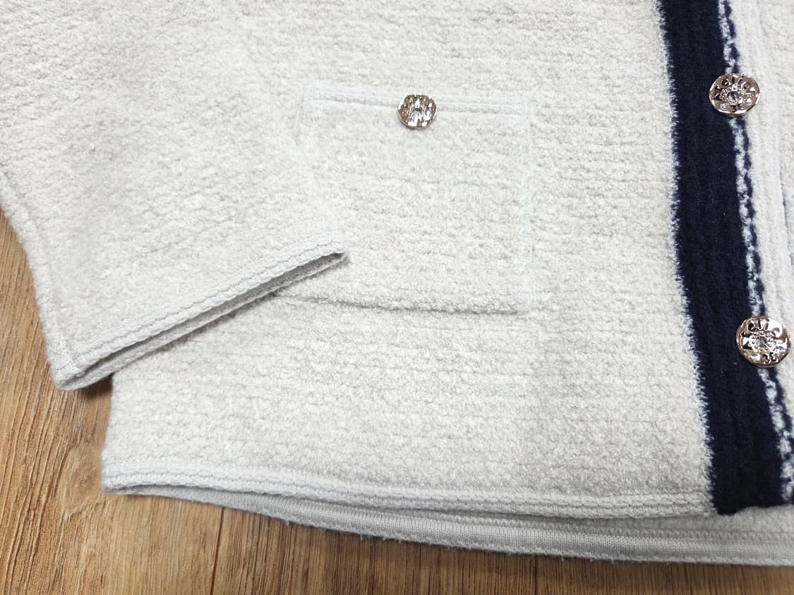 SJSJ 캐시미어 블렌드 컬러 라인 니트자켓 프리사이즈 상품이미지9