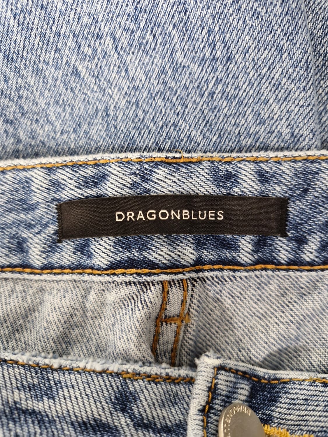 DRAGON BLUES 드래곤블루스 원턱 와이드핏 데님팬츠 상품이미지3