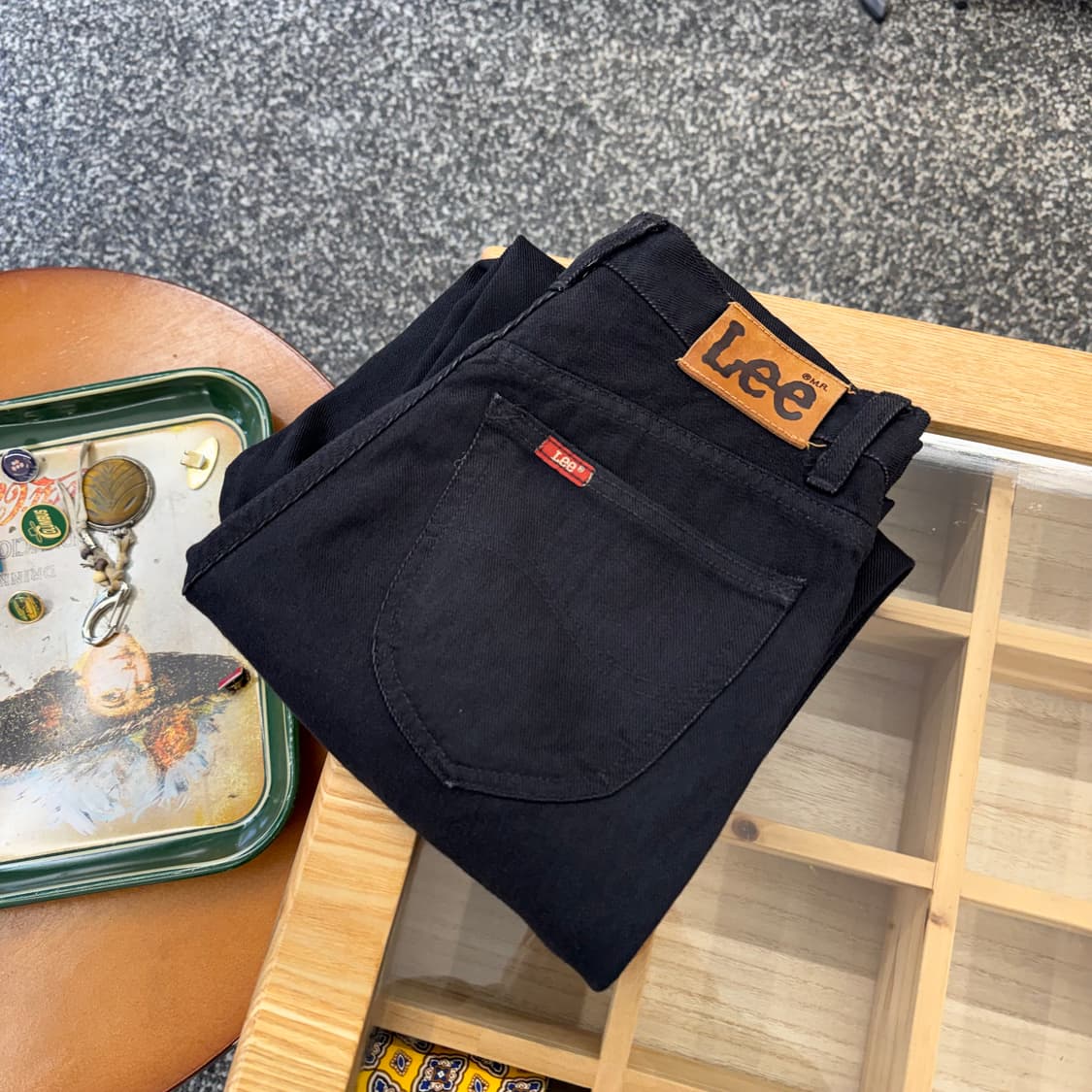 90s Lee 라이더스 테이퍼드 블랙진 (26)   상품이미지1