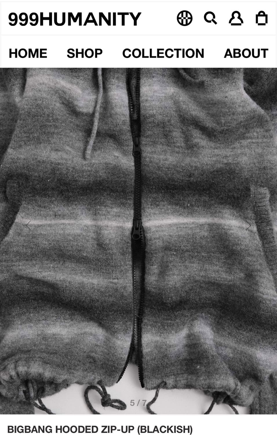 999휴머니티 빅뱅 후디드 집업 상품이미지5