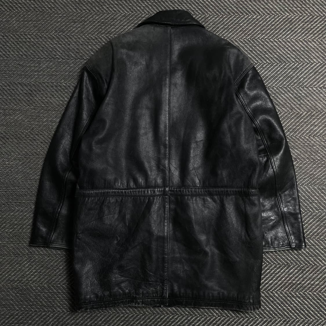 90s SubUrban 아카이브 워시드 에이징 양가죽 레더 자켓y5509 상품이미지6