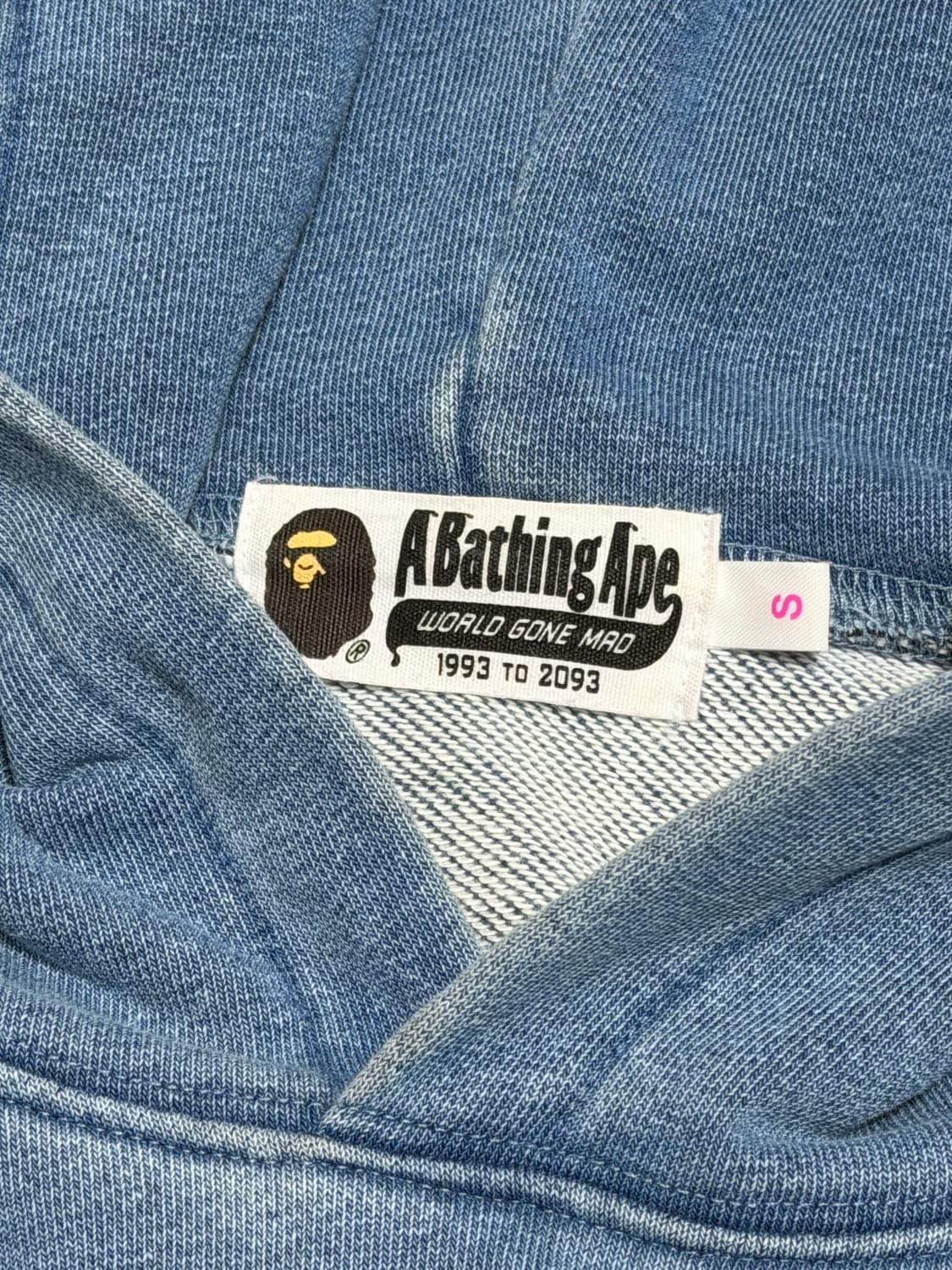 베이프 인디고 컬리지 후드티 s 상품이미지4