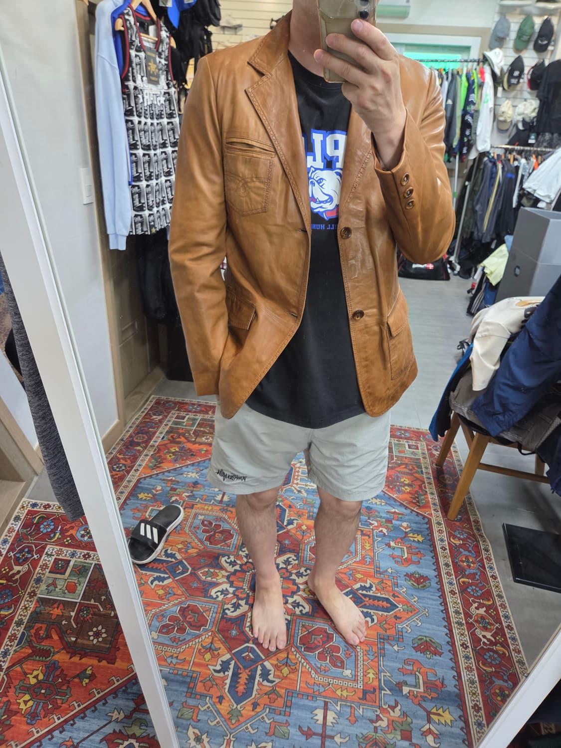 터키 키르실라 빈티지 양가죽 블레이져 자켓 대략 xl 상품이미지6