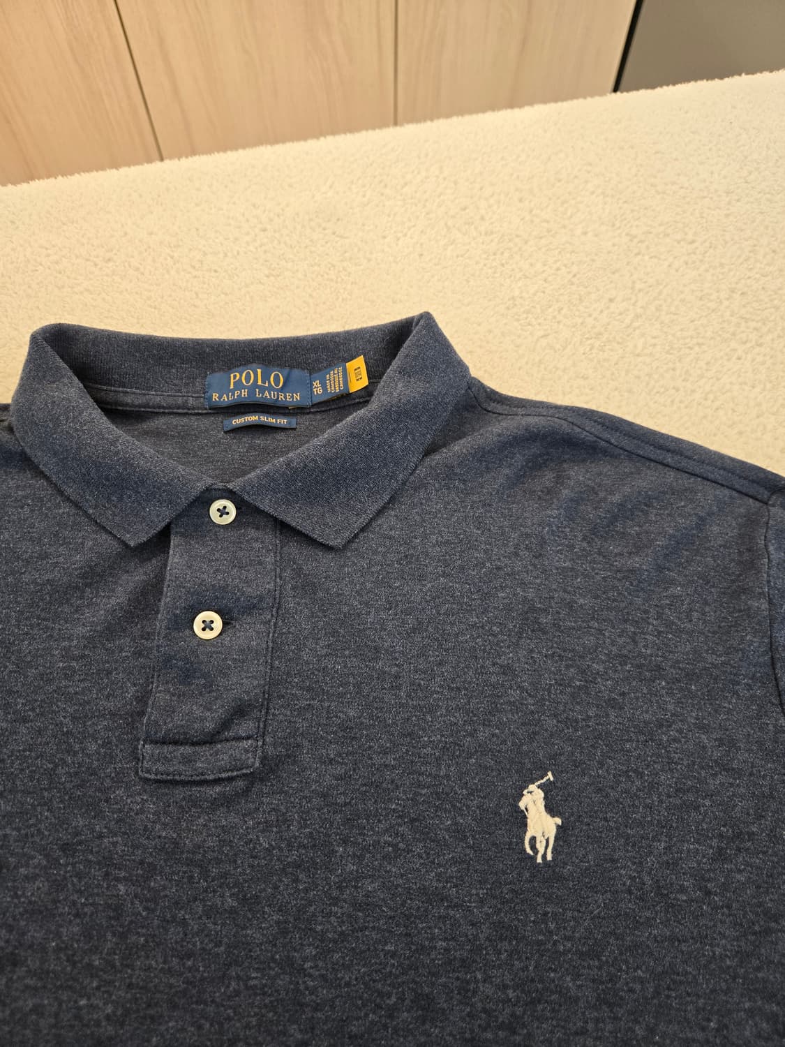 폴로 랄프로렌 네이비 긴팔 폴로티 XL 상품이미지4