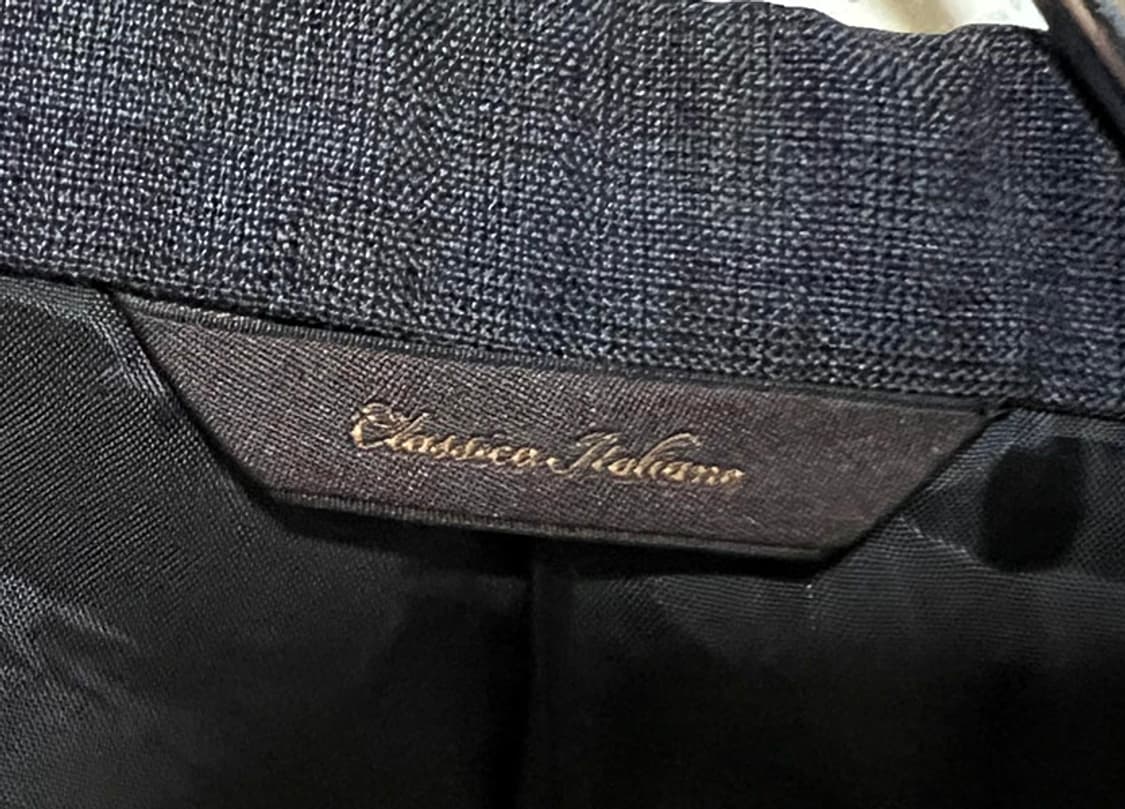 마에스트로 7드랍 그레이 춘추 울실크 체크 투버튼 정장자켓 L 100 상품이미지3