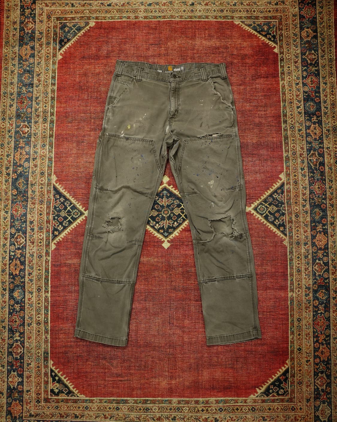 빈티지 칼하트 더블니 디스트레스드 판매 상품이미지1