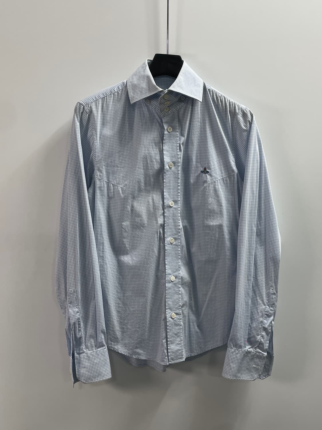 비비안 웨스트우드 맨 깅엄체크 셔츠 (on.738) 상품이미지1