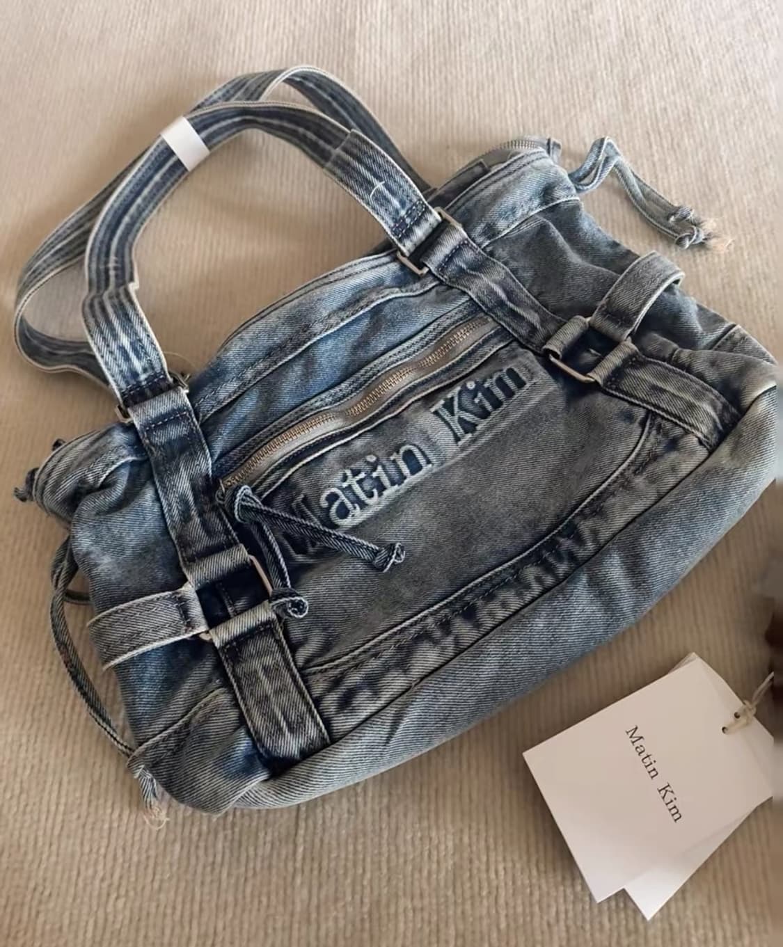 새상품) 마뗑킴 데님 숄더백 상품이미지2