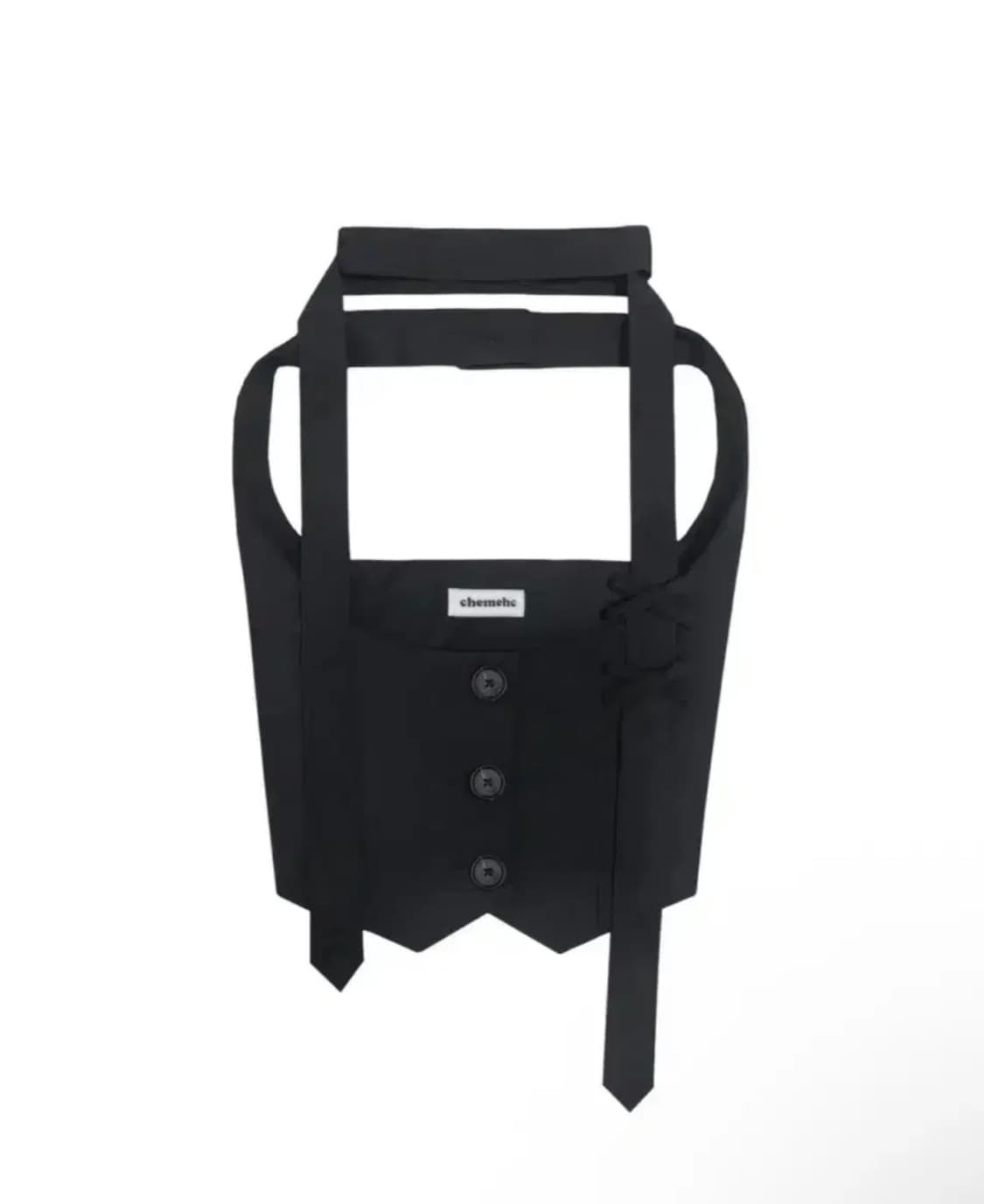 체메씨 트윌 베스트 리본 타이 세트 블랙 새상품 택O 상품이미지1