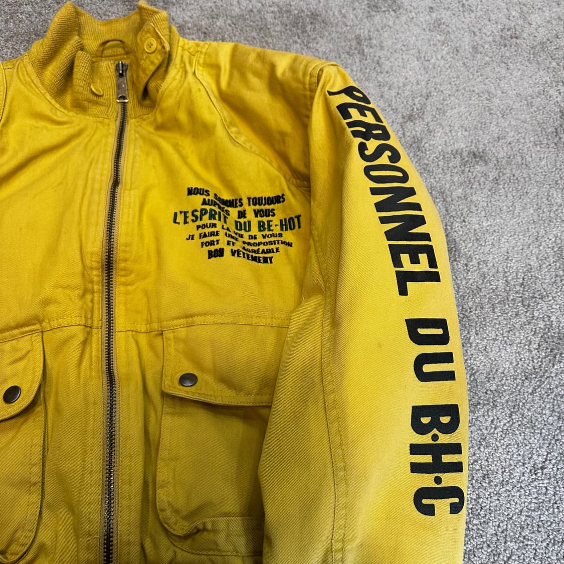 재패니즈 빈티지 옐로우 스펠아웃  봄버 자켓L 상품이미지7