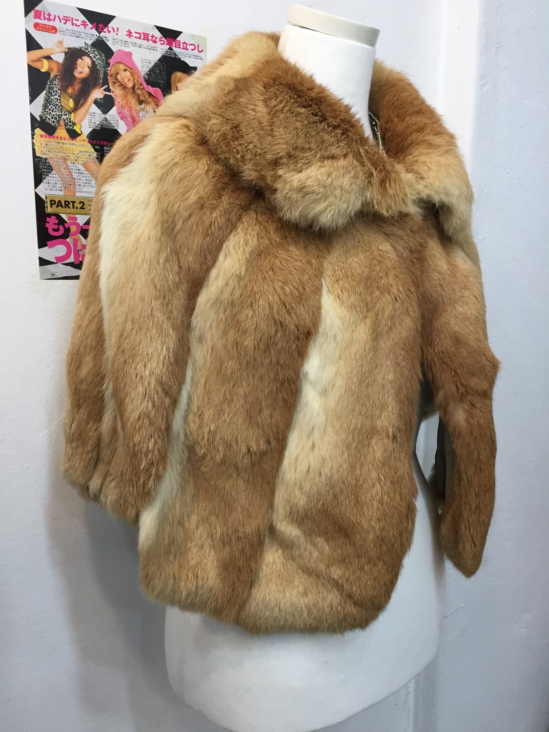 빈티지 갸루 퍼 케이프 상품이미지5