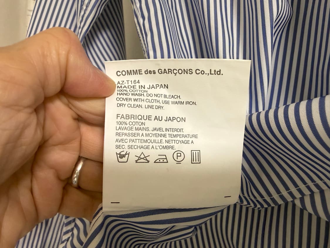 정품)꼼데가르송 블라우스 S 상품이미지5