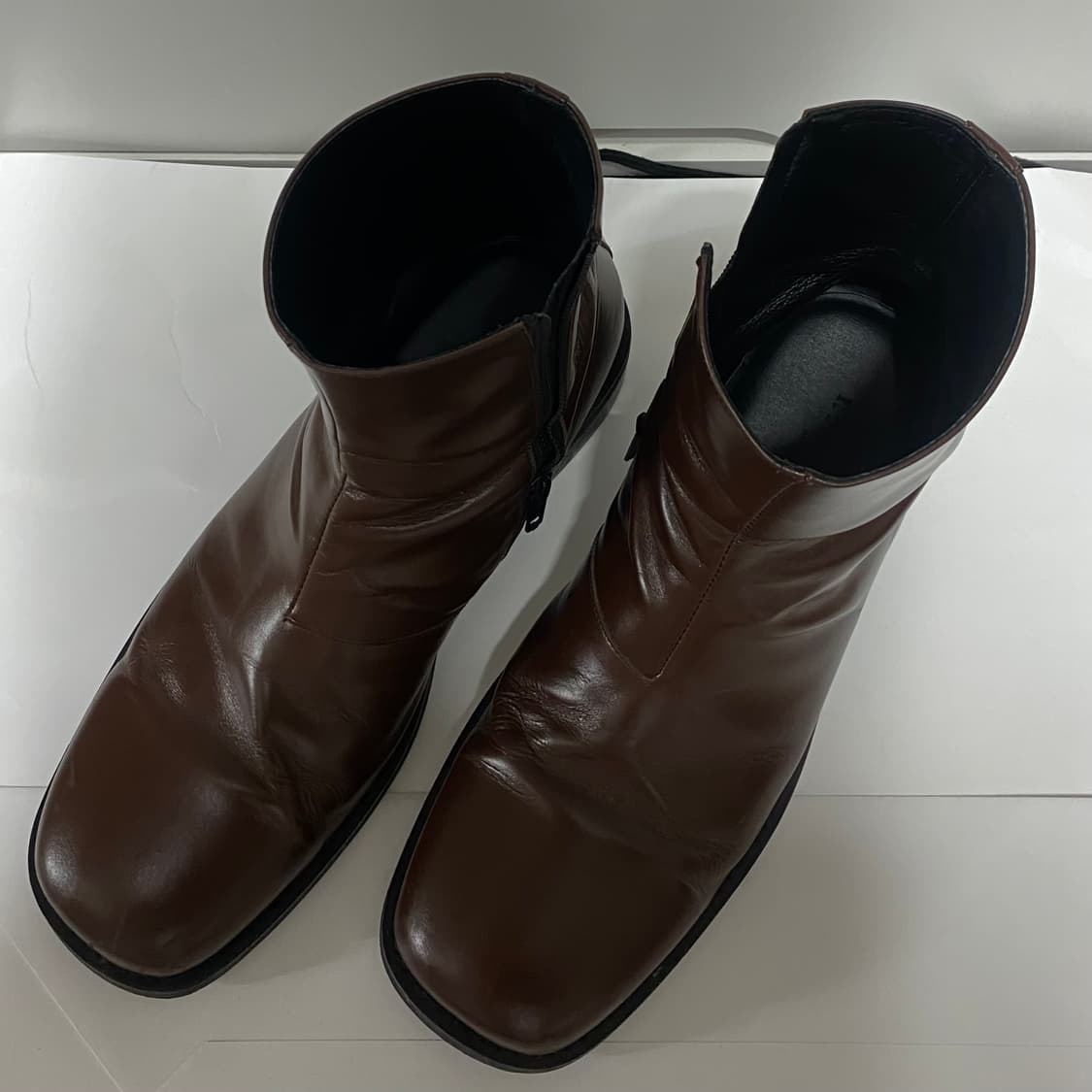 로맨틱무브 스퀘어토 집업부츠 275 브라운 상품이미지1