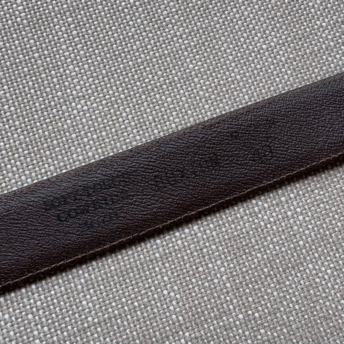 (39-40) USA BUXTON 탠 소프트 레더 파이핑 버클 벨트 상품이미지9