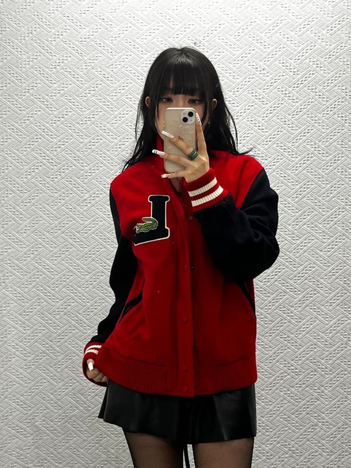 라코스테 올드스쿨 레트로 00's 울 바시티 자켓 48 C10867 상품이미지2