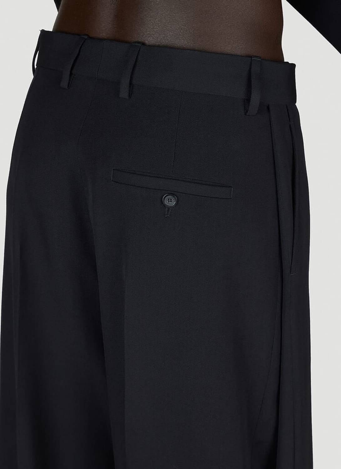 발렌시아가 더블 프론트 테일러드 팬츠 블랙 상품이미지6