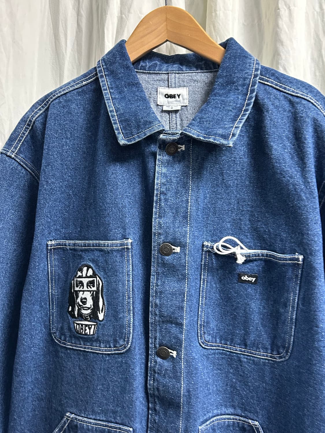 오베이 도베르만패치 데님자켓 상품이미지2