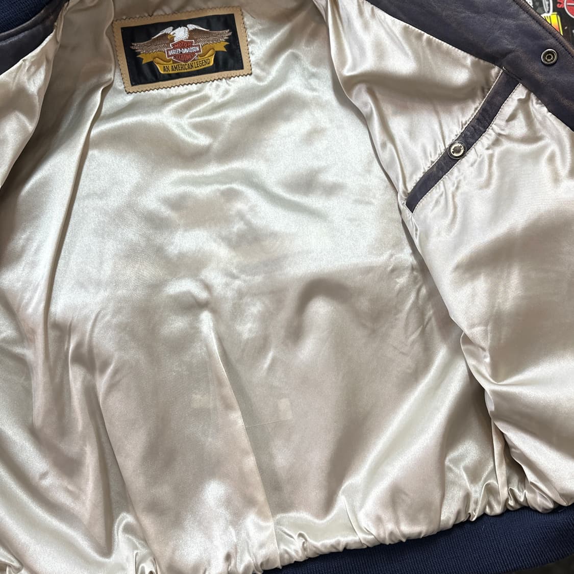90s 할리데이비슨 레더 바시티 자켓 XL 상품이미지8