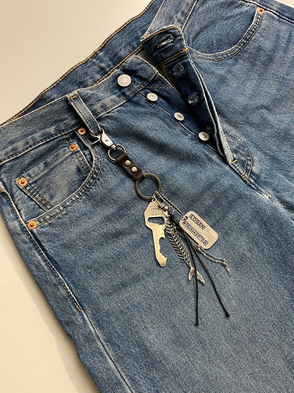 Vintage Leather Opener Keyring 상품이미지1