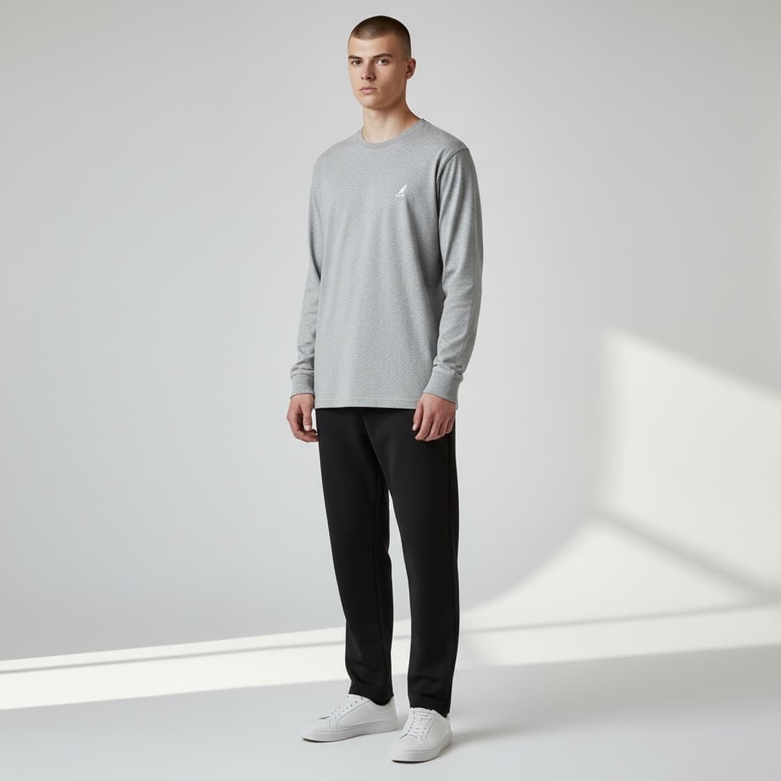 [M] Kangol 캉골 그레이 베이직 긴팔티 상품이미지6