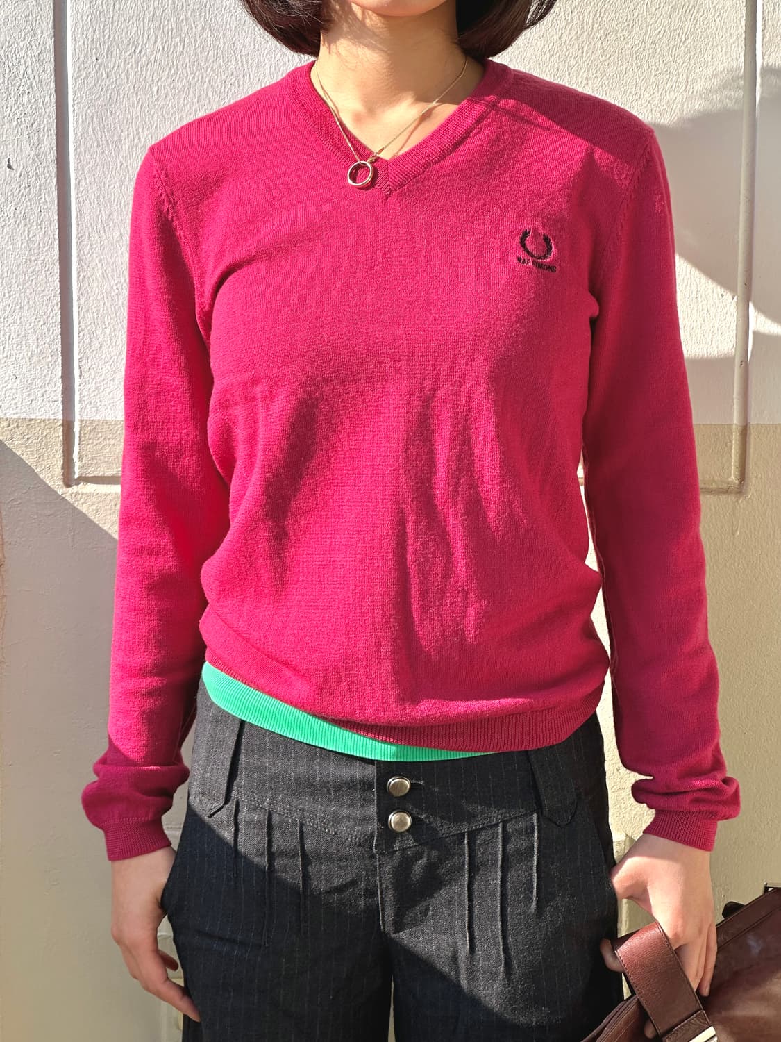 13SS 프레드페리 X 라프시몬스 V넥니트 상품이미지2