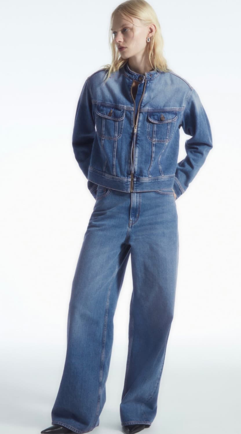 Cos 코스 바지 팬츠 TIDE 진 와이드 타이드 진 청바지 미드블루 상품이미지1