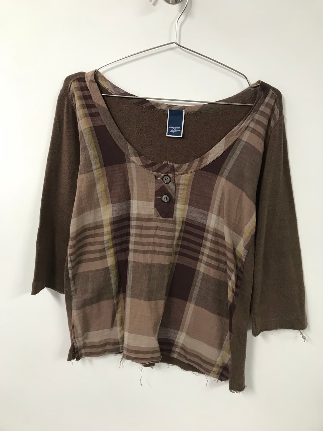 빈티지 체크 티셔츠 상품이미지2