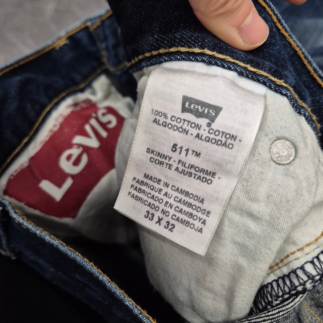 리바이스 511 데님 팬츠 33 상품이미지5