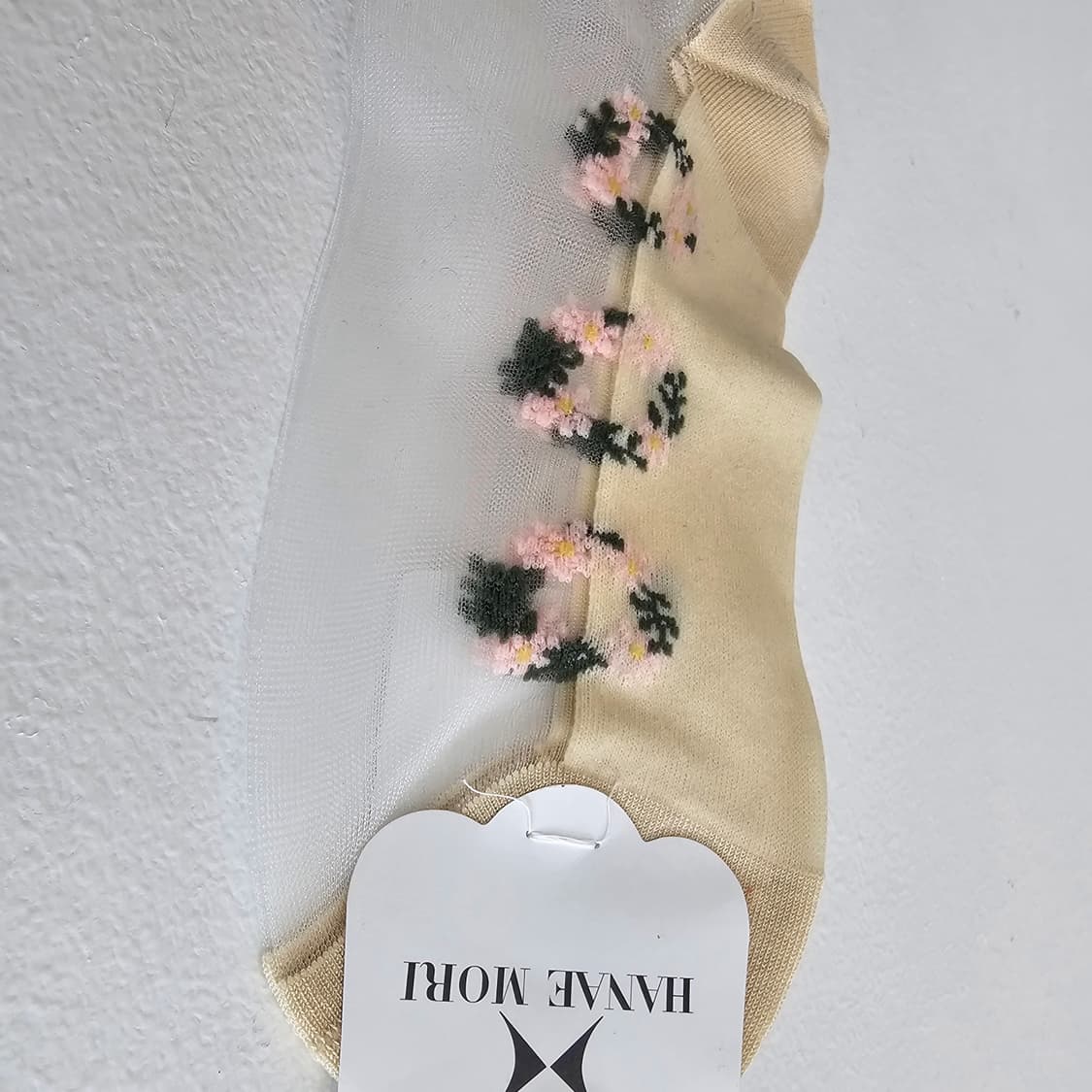 HANAE MORI 플라워 패턴 시스루 양말 스타킹 상품이미지5