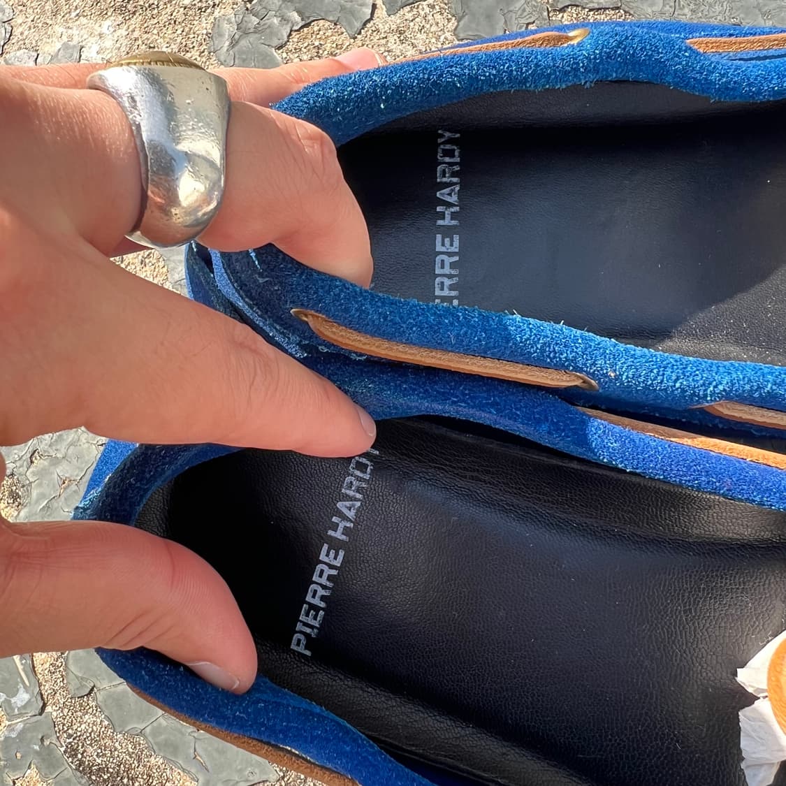 피에르하디 블루 스웨이드 보트 슈즈 상품이미지7