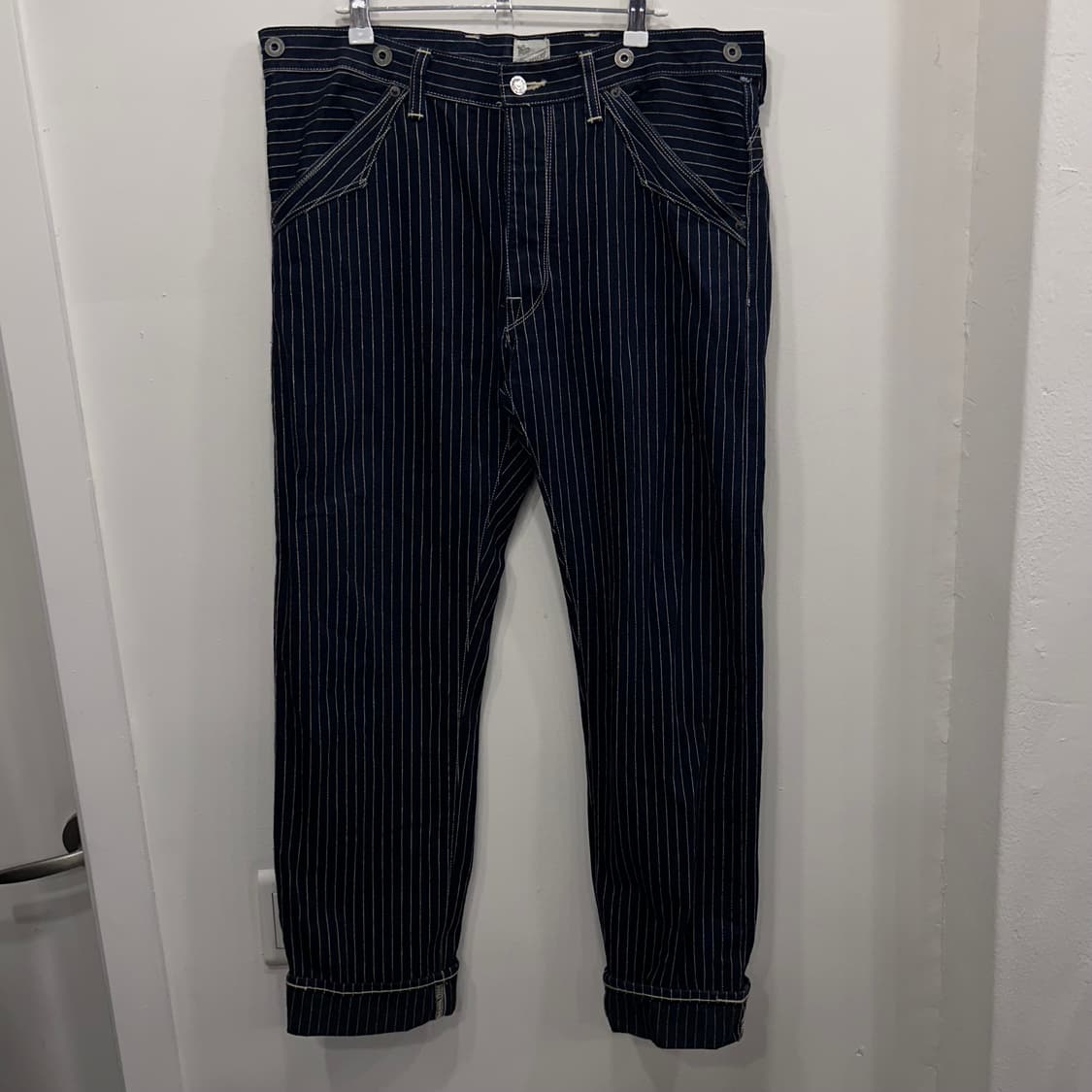 쇼트 뉴욕 샐비지 데님 스트라이프 와바시 팬츠 상품이미지2