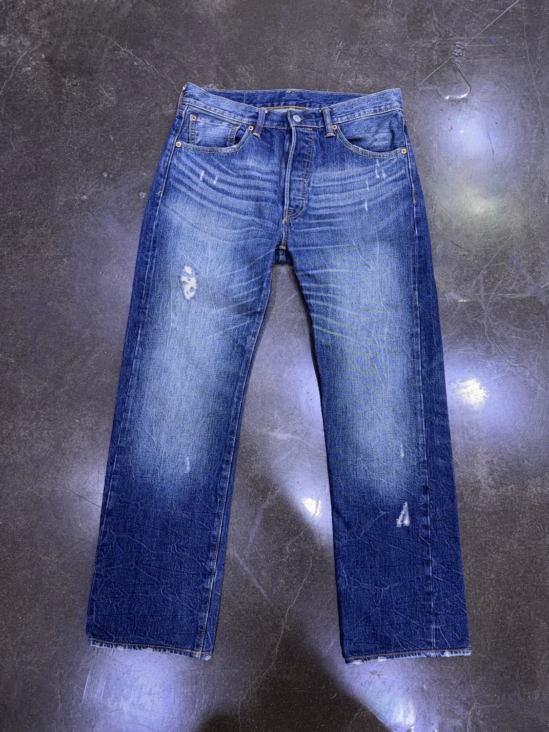 리바이스 501 레귤러핏 데님팬츠 청바지 빈티지 워싱 32 상품이미지1