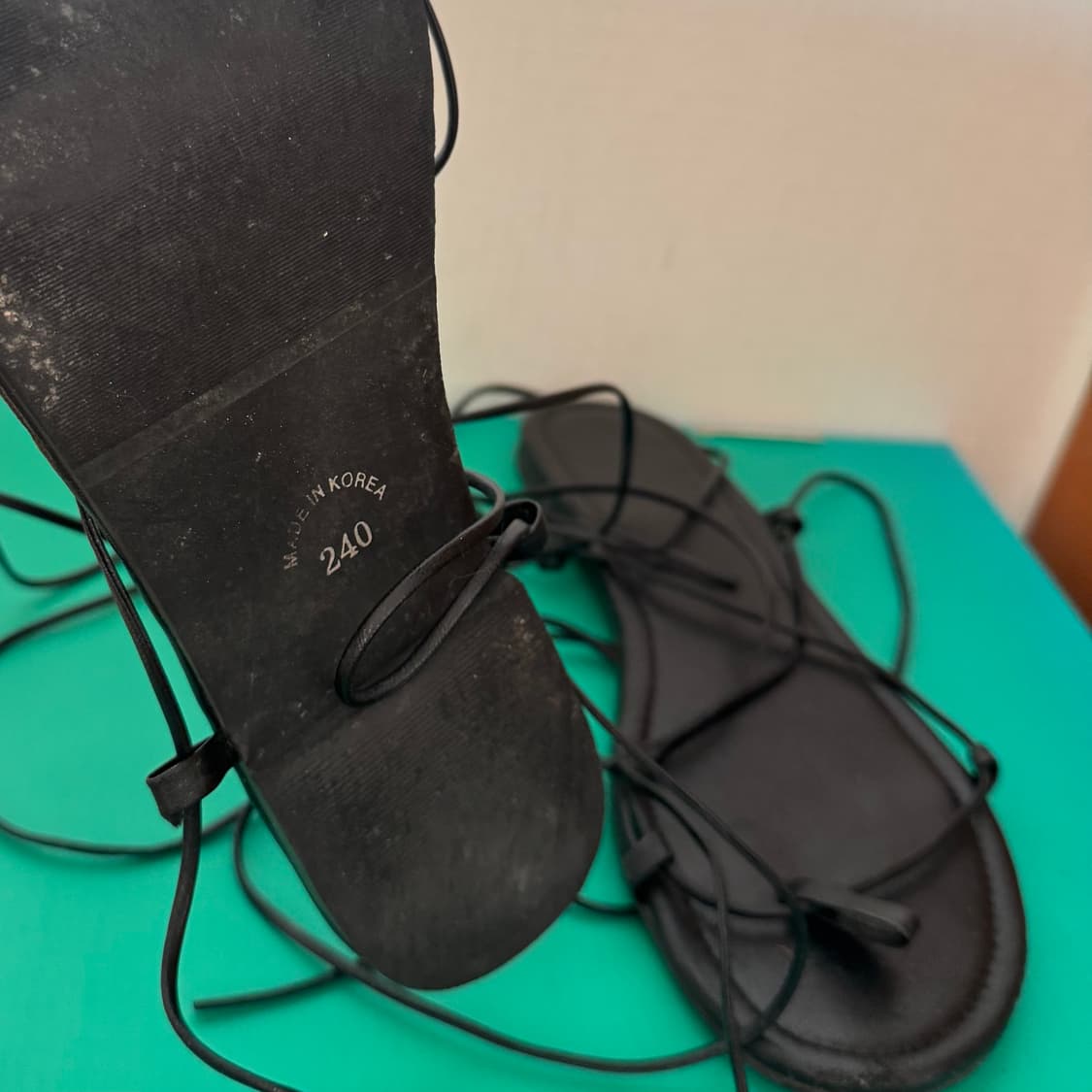 검정 스트랩 샌들 240 상품이미지2