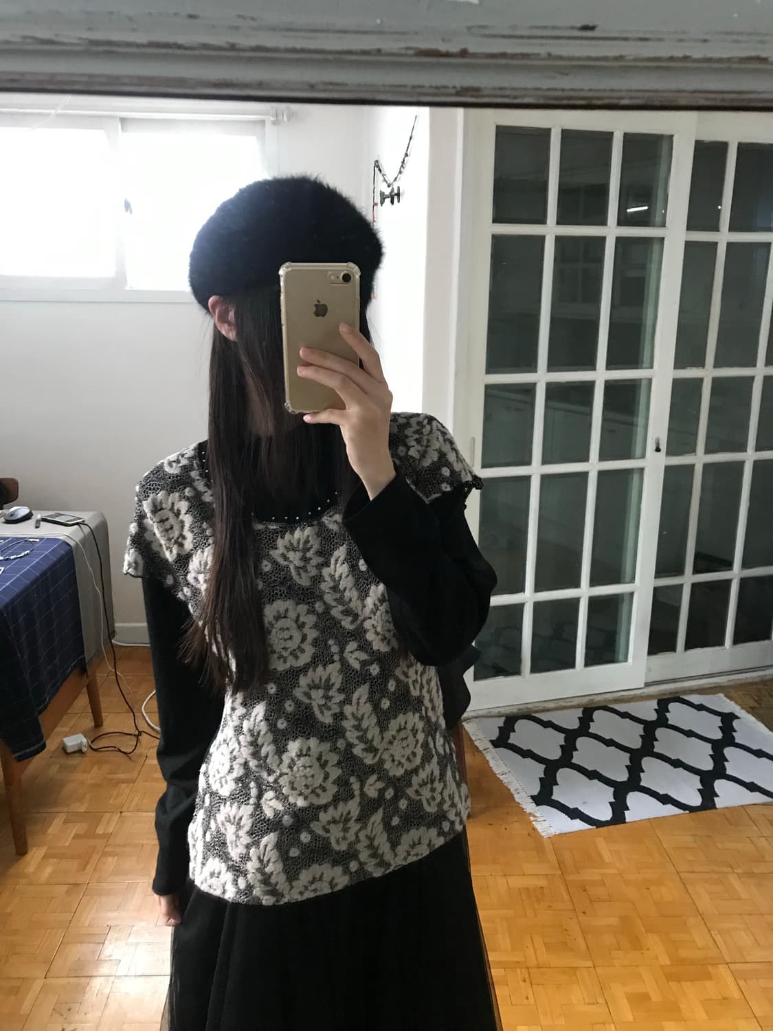 vintage angora beret hat 상품이미지8