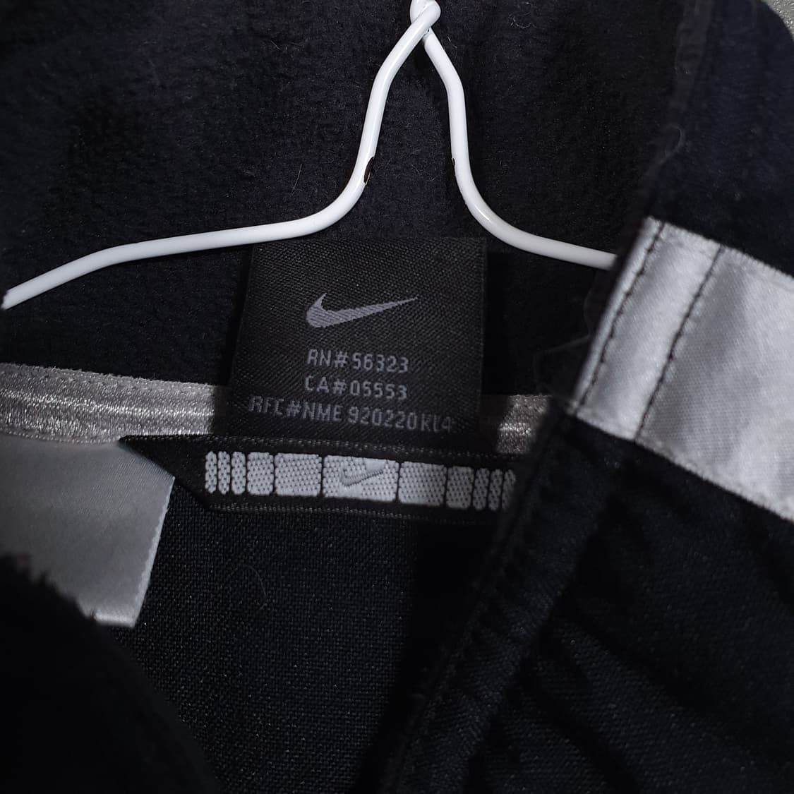 실측 XL) 나이키 00s 올드스쿨 스우시 파이핑 누빔 점퍼 자켓 블랙 상품이미지6