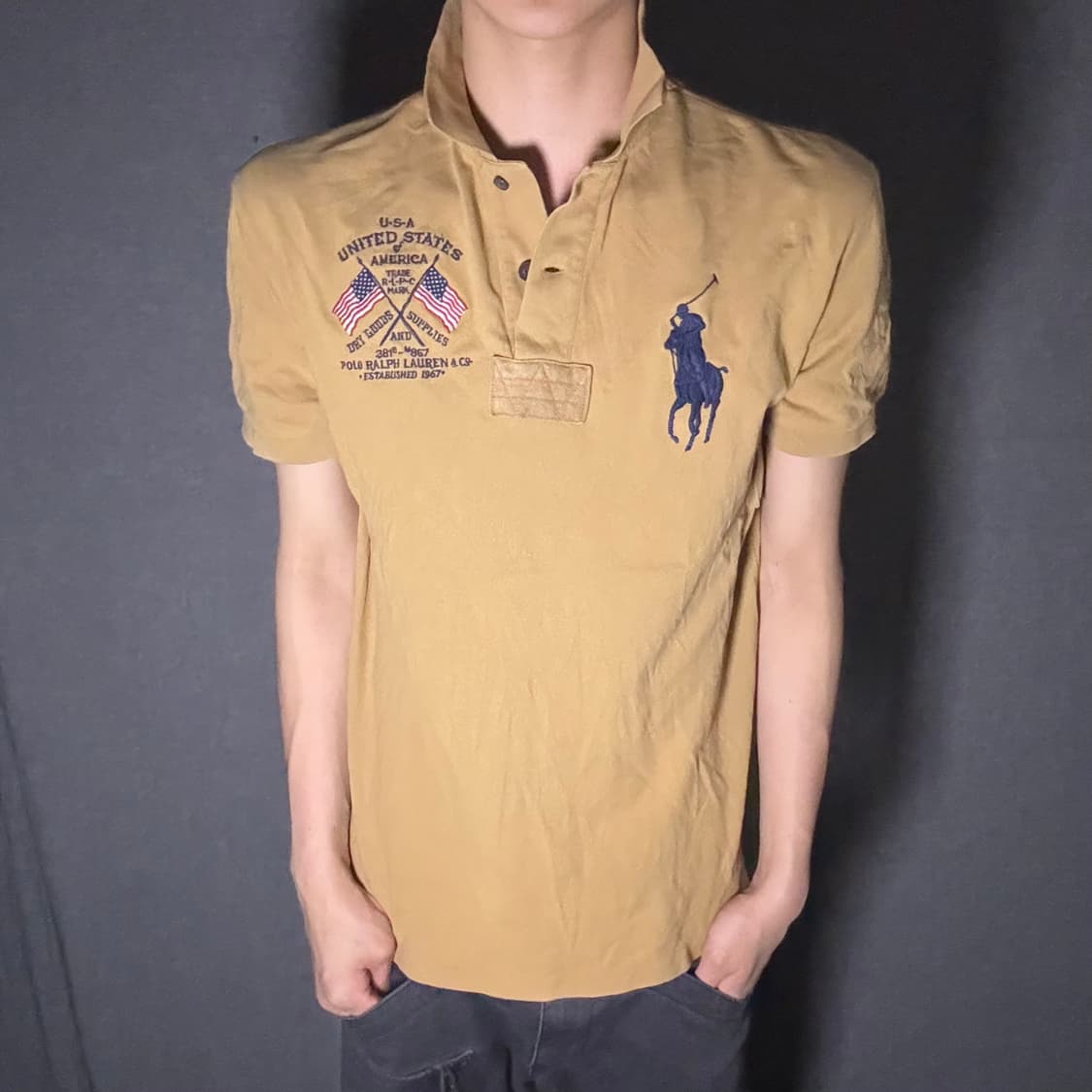 폴로 빅포니 성조기 반팔 s 상품이미지2