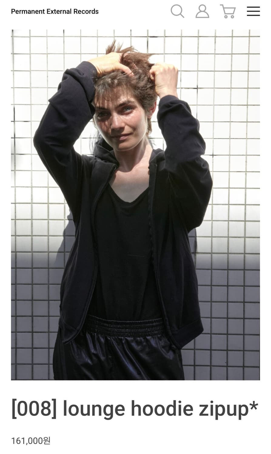 lounge hoodie zipup black 상품이미지1