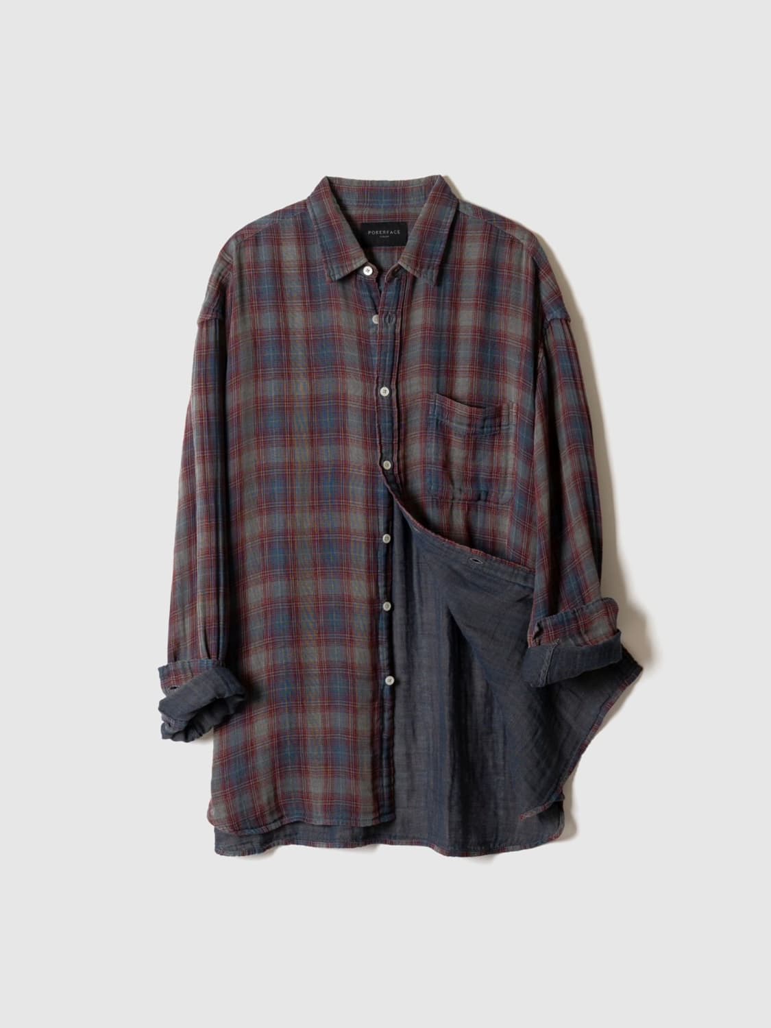포커페이스 체크 셔츠 상품이미지2