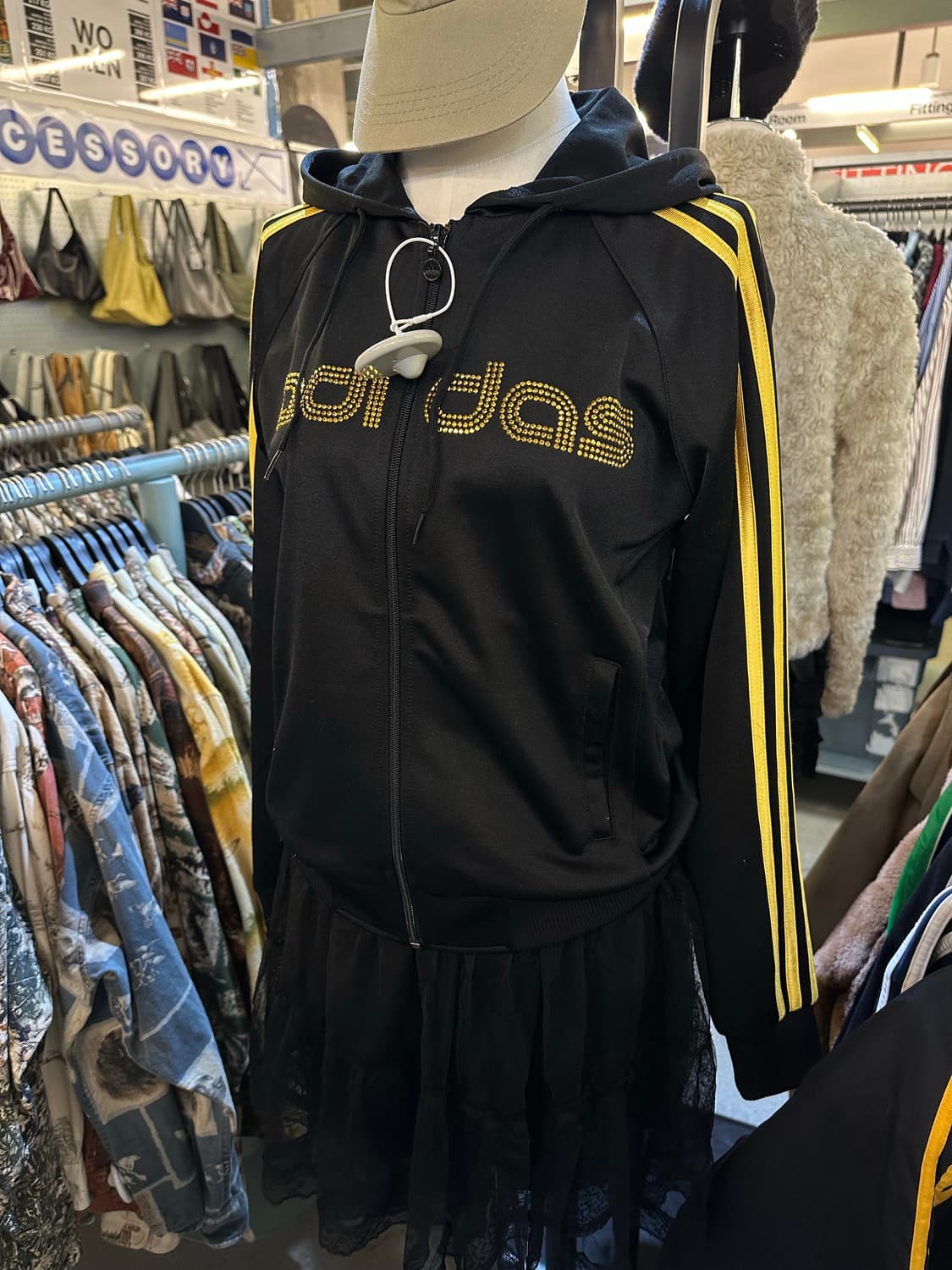 ADIDAS 아디다스 옐로우큐빅 후드집업 상품이미지2