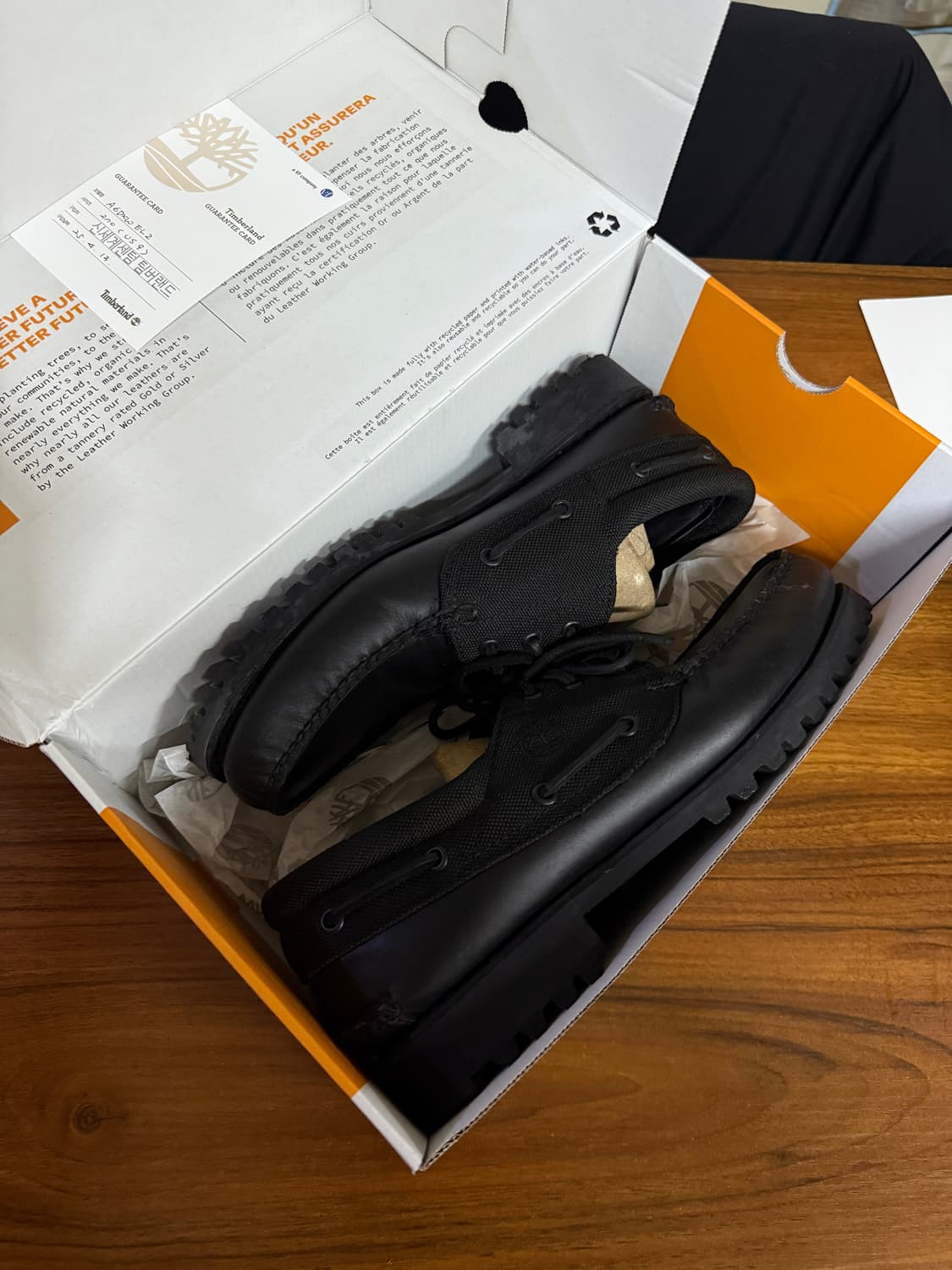 팀버랜드 어센틱 보트슈즈 3아이 올블랙 상품이미지1