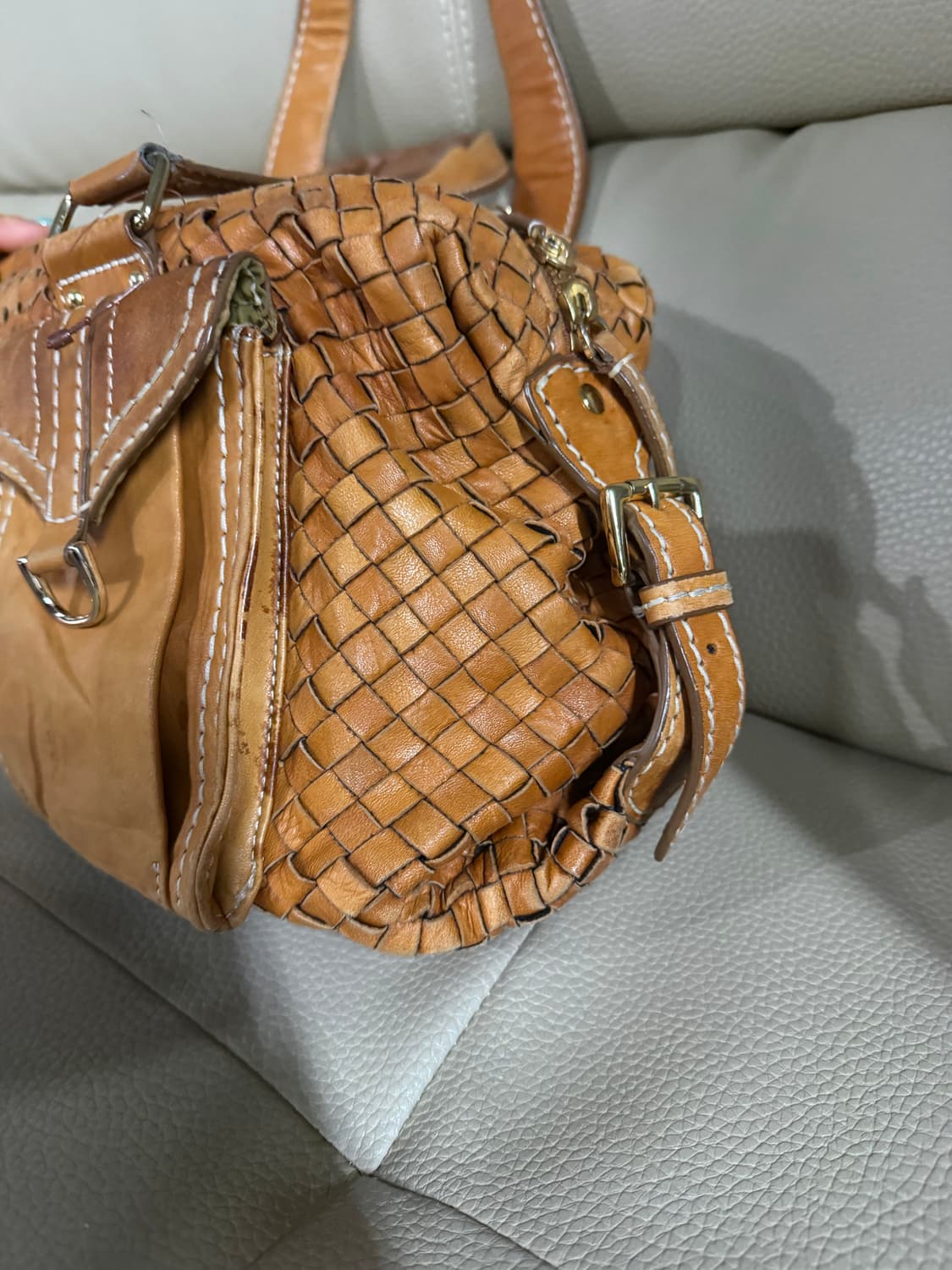 braided detail lambskin shoulder bag 상품이미지2