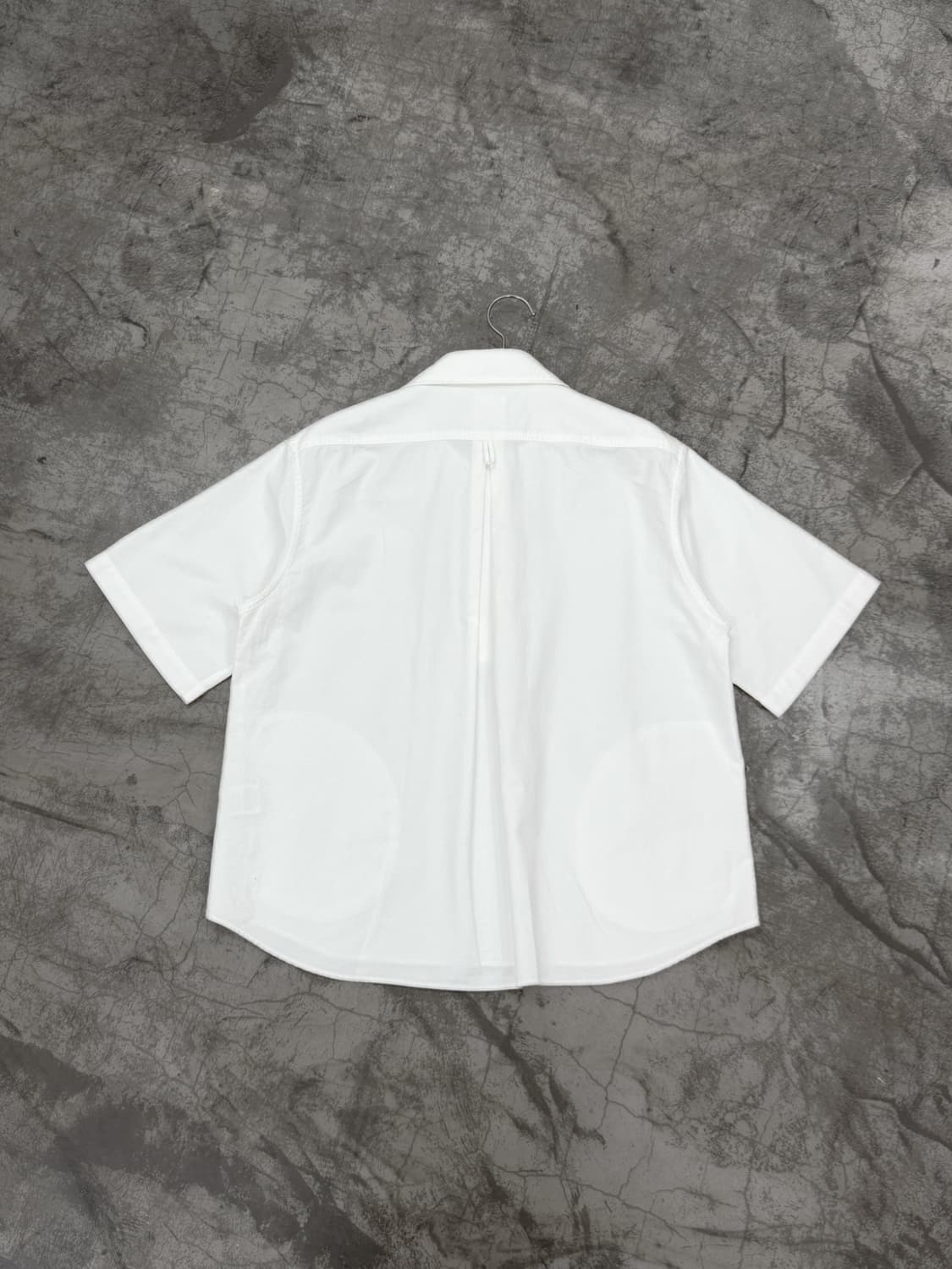 단톤 카라 코튼 반팔 셔츠 상품이미지3